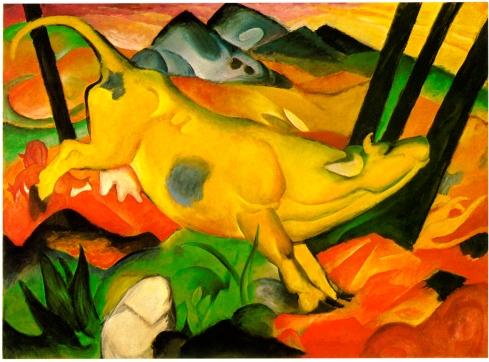 Die gelbe Kuh (La vacca gialla), Franz Marc, 1911